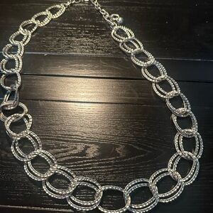 Silver Chunky Chain Belt